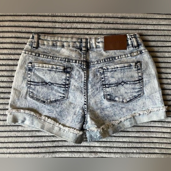 Lucky Brand Girl Stretch Indingo Marble Riley Shorts Size 16 - Picture 2 of 2
